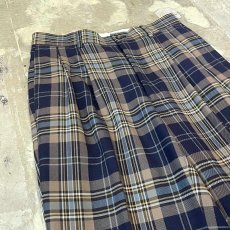 画像3: ALL OVER CHECK PATTERN 2TUCK SLACKS / W30 (3)