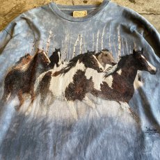 画像4: HORSE FRONT PRINT ART DESIGN L/S TEE / Ladies L (4)