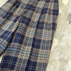 画像4: ALL OVER CHECK PATTERN 2TUCK SLACKS / W30 (4)