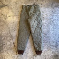 画像1: MILITARY QUILTING LINER DESIGN PANTS / ~W30 (1)