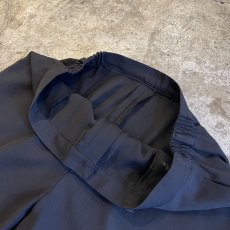 画像9: 1 TUCK DESIGN BLACK COLOR SLACKS HALF PANTS / W29~W33 (9)