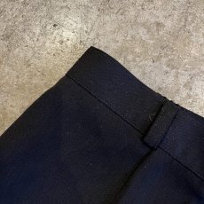 画像6: 1 TUCK DESIGN BLACK COLOR SLACKS HALF PANTS / W29~W33 (6)