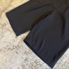 画像4: 1 TUCK DESIGN BLACK COLOR SLACKS HALF PANTS / W29~W33 (4)