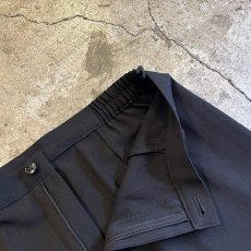 画像8: 1 TUCK DESIGN BLACK COLOR SLACKS HALF PANTS / W29~W33 (8)