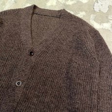 画像4: DARK BROWN COLOR KNIT CARDIGAN / Mens XL (4)