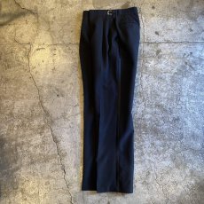 画像9: BLACK COLOR SIDE LINE DESIGN WAIST ADJUSTMENT PANTS / W27~W33 (9)