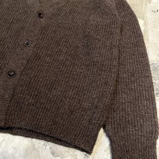 画像6: DARK BROWN COLOR KNIT CARDIGAN / Mens XL (6)