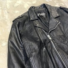 画像3: REAL LEATHER SIDE LACE UP DOUBLE RIDERS JACKET / Mens XL (3)