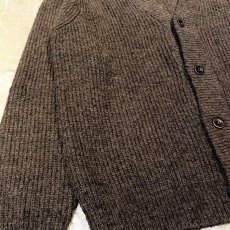 画像5: DARK BROWN COLOR KNIT CARDIGAN / Mens XL (5)