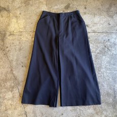 画像1: 【agnes b.】NAVY COLOR TUCK DESIGN WIDE PANTS / W29 (1)