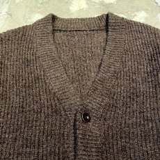 画像10: DARK BROWN COLOR KNIT CARDIGAN / Mens XL (10)