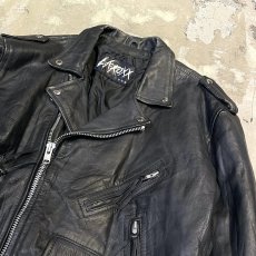 画像4: REAL LEATHER SIDE LACE UP DOUBLE RIDERS JACKET / Mens XL (4)