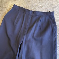 画像7: 【agnes b.】NAVY COLOR TUCK DESIGN WIDE PANTS / W29 (7)