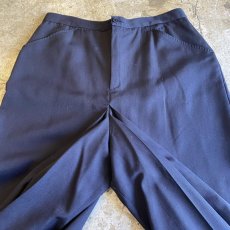 画像5: 【agnes b.】NAVY COLOR TUCK DESIGN WIDE PANTS / W29 (5)