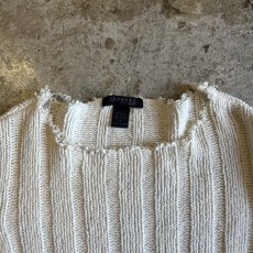 画像8: POINT DAMEGE DESIGN WARP KNITTING L/S KNIT TOPS / Ladies M(S)  (8)