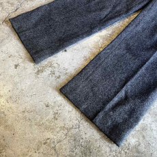 画像4: OLD【WOOL RICH】ALL OVER HERRINGBONE PATTERN WOOL SUSPENDER DESIGN PANTS / W29 (4)