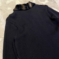 画像9: STRIPE PATTERN FAUX FUR SWITCHED KNIT SHIRT JACKET / Mens M~L / MADE IN ITALY (9)