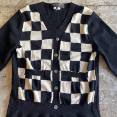 画像9: 【COMME des GARCONS】FRONT CHECKER DESIGN WOOL KNIT L/S TOPS / Ladies M (9)