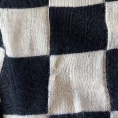 画像10: 【COMME des GARCONS】FRONT CHECKER DESIGN WOOL KNIT L/S TOPS / Ladies M (10)