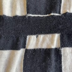 画像11: 【COMME des GARCONS】FRONT CHECKER DESIGN WOOL KNIT L/S TOPS / Ladies M (11)