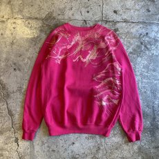 画像1: GLITTER SPLASH PAINT DESIGN COLOR L/S SWEAT / Ladies L / MADE IN USA (1)