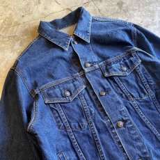 画像3: BLUE COLOR DESIGN DENIM JACKET / Ladies S(L) (3)