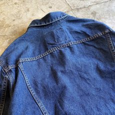 画像8: BLUE COLOR DESIGN DENIM JACKET / Ladies S(L) (8)