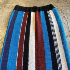 画像4: MULCH COLOR STRIPE PATTERN KNIT DESIGN SKIRT / W24~W33 (4)