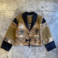 画像1: PATCHWORK PATTERN DESIGN SHORT JACKET / Ladies S(M) (1)