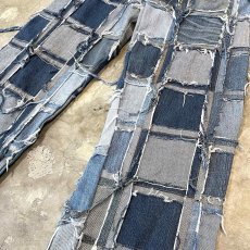 画像6: ALL OVER PATCHWORK WIDE DENIM PANTS / W30 (6)