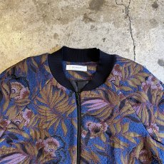 画像9: ALL OVER FLOWER PATTERN JACQUARD ZIP UP JACKET / Ladies M(36) / MADE IN FRANCE  (9)