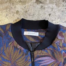 画像11: ALL OVER FLOWER PATTERN JACQUARD ZIP UP JACKET / Ladies M(36) / MADE IN FRANCE  (11)