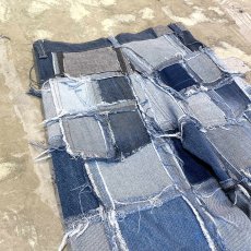 画像9: ALL OVER PATCHWORK WIDE DENIM PANTS / W30 (9)