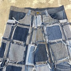 画像10: ALL OVER PATCHWORK WIDE DENIM PANTS / W30 (10)