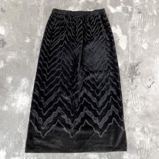 画像1: ALL OVER WAVE PATTERN VELOUR SKIRT / W27~W38 (1)