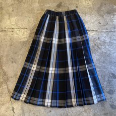 画像2: CHECK PATTERN PLEATS DESIGN SKIRT / W24~W30 (2)