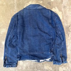 画像2: DOUBLE RIDERS STYLE DENIM JACKET / Mens L / MADE IN FRENCH (2)