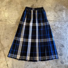 画像1: CHECK PATTERN PLEATS DESIGN SKIRT / W24~W30 (1)