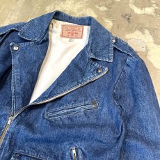 画像4: DOUBLE RIDERS STYLE DENIM JACKET / Mens L / MADE IN FRENCH (4)