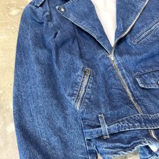 画像5: DOUBLE RIDERS STYLE DENIM JACKET / Mens L / MADE IN FRENCH (5)