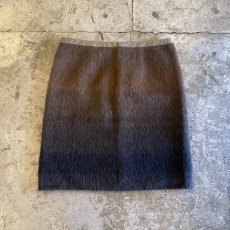 画像2: 【'S Max Mara】GRADATION COLOR ALPACA FUR MINI SKIRT / W29 (2)