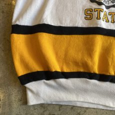 画像6: UNIVERSITY PRINTED POINT COLOR L/S SWEAT / Ladies M / MADE IN USA (6)