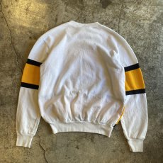 画像2: UNIVERSITY PRINTED POINT COLOR L/S SWEAT / Ladies M / MADE IN USA (2)