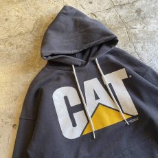 画像3: FRONT "CAT" LOGO PRINTED DESIGN BLACK COLOR SWEAT HOODIE / Ladies L (3)