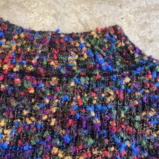 画像10: EMBOSS DESIGN MIX COLOR KNIT TOPS / Ladies M (10)