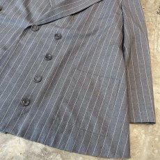 画像6: 【YOHJI YAMAMOTO】STRIPE PATTERN TAILORED JACKET / Mens S (6)