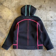 画像2: 【PUMA】PIPING NEON COLOR MESH DESIGN ZIP UP HOODIE / Ladies S(M) (2)