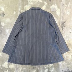 画像2: 【YOHJI YAMAMOTO】STRIPE PATTERN TAILORED JACKET / Mens S (2)