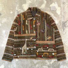 画像1: REVERSIBLE MULTI DECORATIVE SHIRT JACKET / Mens M (1)