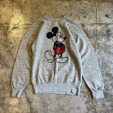 画像1: OLD "MICKEY" PRINTED DESIGN L/S SWEAT / Ladies S(34~36) (1)